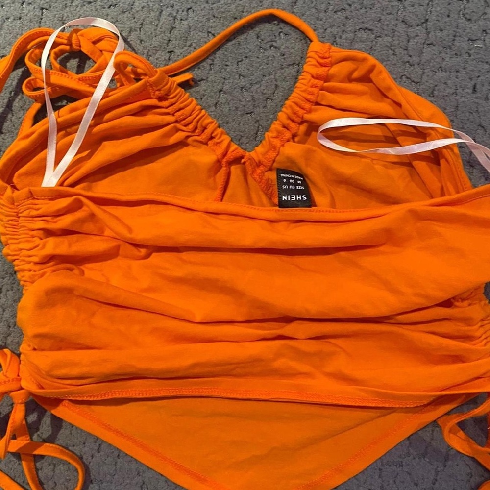 SHEIN Orange Crop Top Vibrant and Stylish